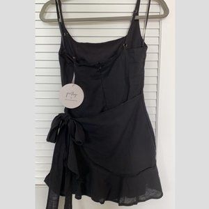 PRINCESS POLLY LOVE LANE MINI DRESS BLACK